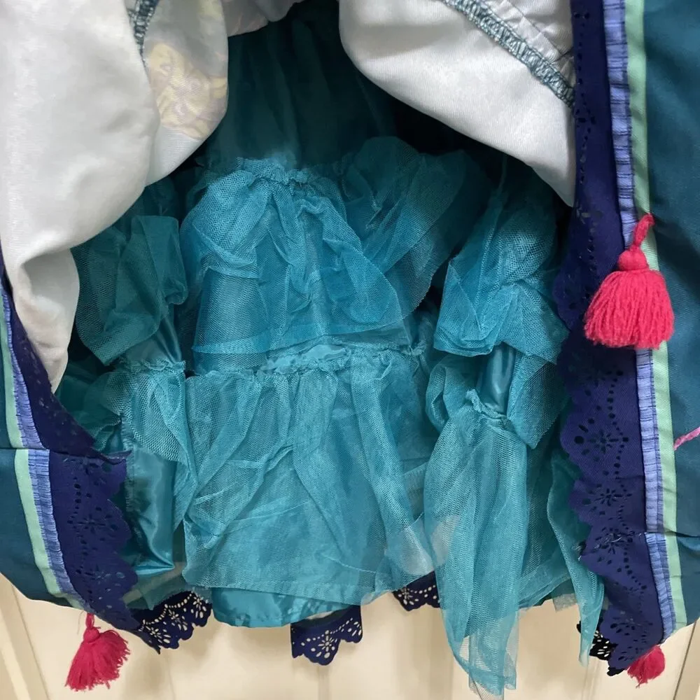 Disney Encanto Mirabel Costume Dress Madrigal Dress Up Halloween Girls Sz 8 - 10